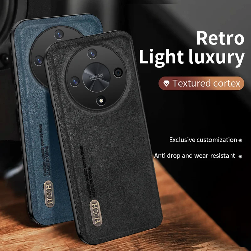 Honor X9B Back Cover Skin Feel Shockproof Magnetic Phone PU Leather Case Soft Fundas Phone Case Magnetic Case Phone Protector Cover Leather Phone Case
