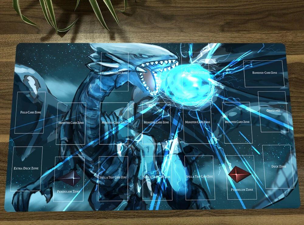 Yugioh Duel Playmat Blue Eyes White Dragon Tcg Ccg Mat Trading Card ...