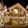 Meteor Shower Rain Lights,11.8inch 8 Tubes Falling Christmas Lights Outdoor Raindrop Lights,Xmas Wedding Tree Holiday Decoration 4