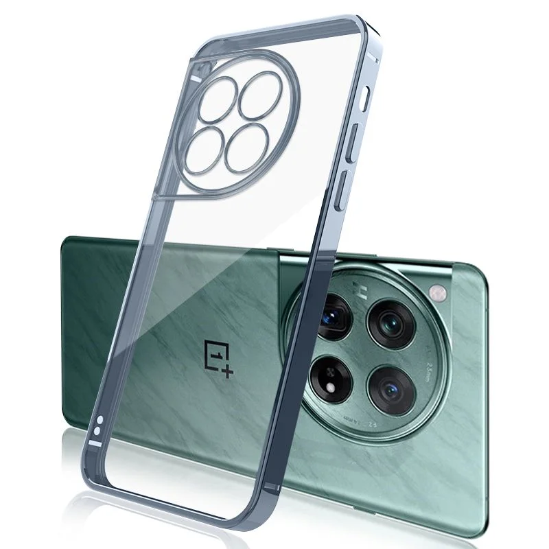 Luxury Plating Transparent TPU Silicone Phone Bumper Case