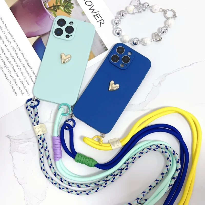 Crossbody Strap Lanyard Shockproof Love Phone Case