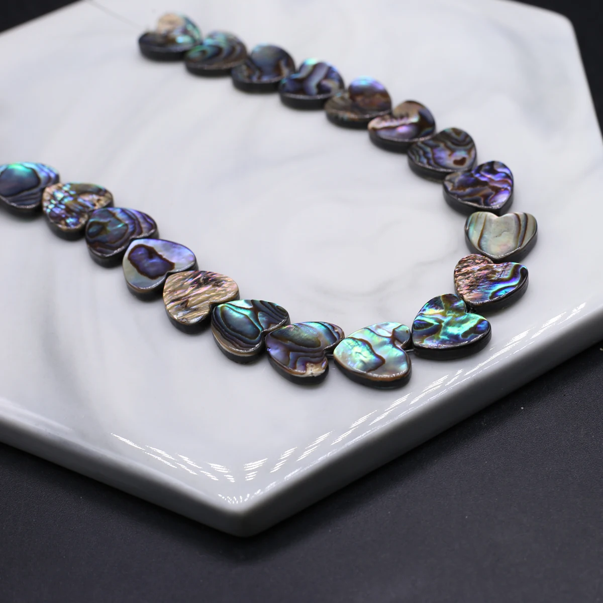

Natural Freshwater Shell Heart Shape Abalone Shells Loose Spacing Beaded Jewelry Making Necklaces Earrings Bracelets Accessories