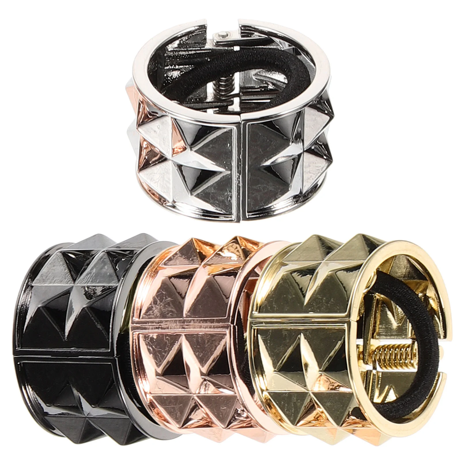 

4pcs Hair Ties Women Ponytail Holders Metal Hair Ropes Hair Accessories Ponytail Buckles