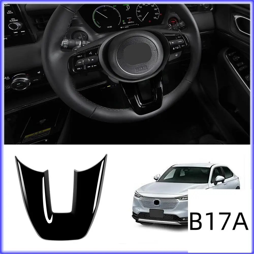 BT-Car V 스타일 스티어링 휠 패널 커버 트림 장식 프레임 스티커 Honda Vezel HR-V HRV 2021 2022