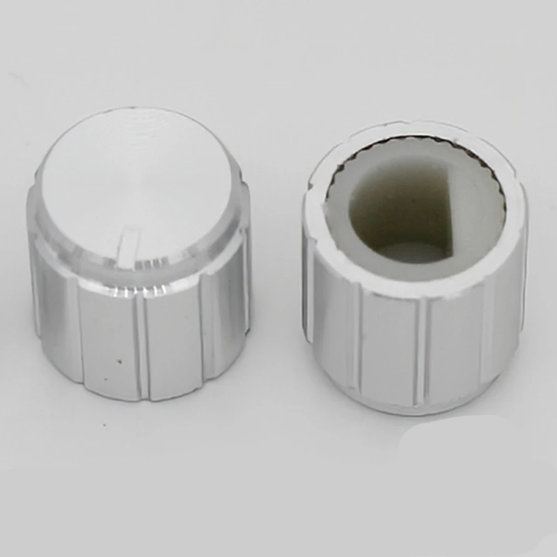 5pcs 10*10mm Aluminum Alloy Knob Potentiometer Control Knob Volume Switch Rotary Encoder Knobs for 6mm Diameter D-axis potentiometer knob cap aluminum knob rotary encoder knob