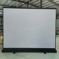 Factory direct sale high quality floor projection screen 60 inch pull up projector curtain (with base) - Image 6