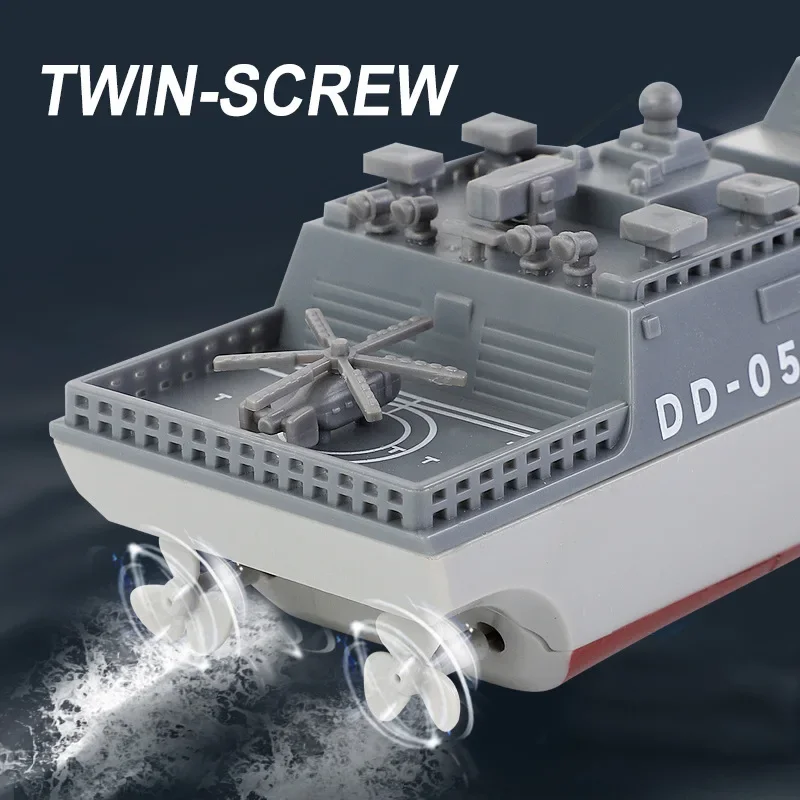 Mini 2.4G Remote-controlled Boat Electric Military Aviation Model High-speed Remote-controlled Destroyer Toy Boat 3