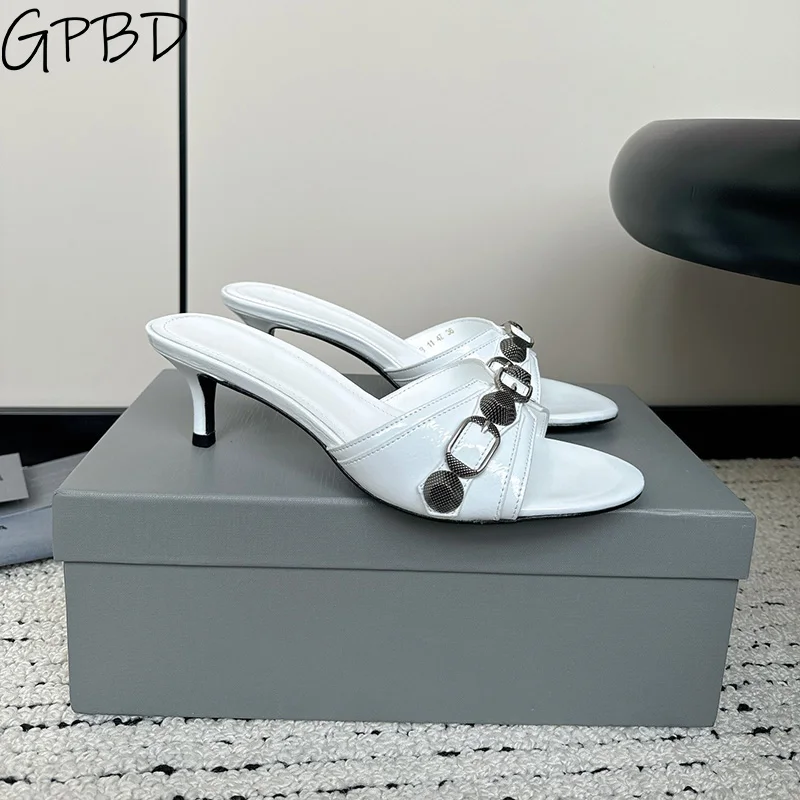 

Босоножки женские на низком каблуке, дизайнерские роскошные удобные сандалии на тонких лямках, комбинированная обувь, 2024