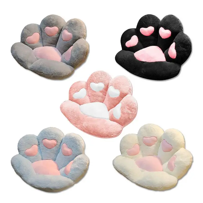 

28"x 24"Comfy Cat Paw Seat Cushion Half Surrounding Cushion Stuff Hand Warmer Plush Sofa Lazy Pillow For Gamer Chair Cozy Floor