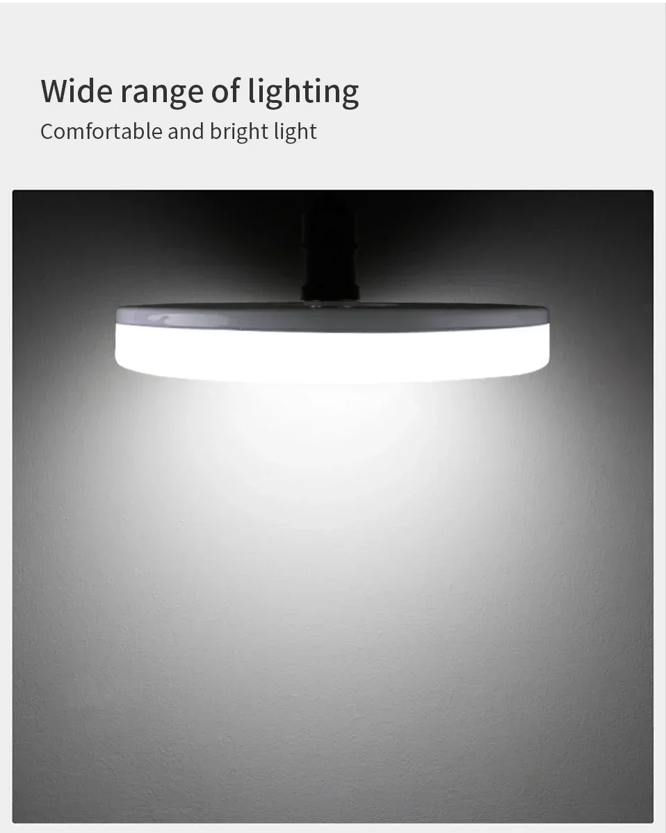 Description Picture 4 of item28W/40W/60W LED Bulb E27 85-265V LED Lamp Indoor Lighting Super Bright UFO Light Bulb For Home Office Garage Warehouse Lighting