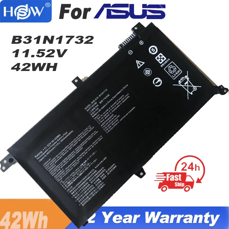 

11,52 V 42WH B31N1732 B31BI9H Аккумулятор для ноутбука Asus VivoBook S14 S430FA S430FN S430UA S430UF X430FA X430FN X430UF S4300F