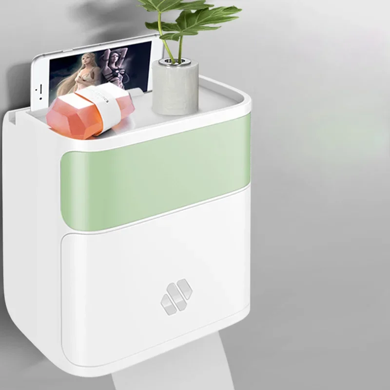 Toilet paper holder bathroom waterproof storage box storage rack wall mounted waterproof rack bathroom accessories