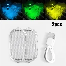 

2PCS Car Interior Light 1/2pcs Auto Roof Ceiling Reading Lamp LED Car Styling Touch Night Light Mini USB Charging Car Light