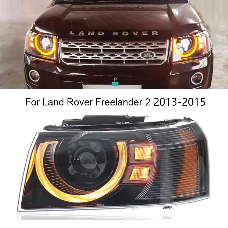 

Стайлинг автомобиля для Land Rover Freelander 2 фары 2013-2015 светодиодный передняя фара DRL trun сигнал поворота Автомобильные аксессуары