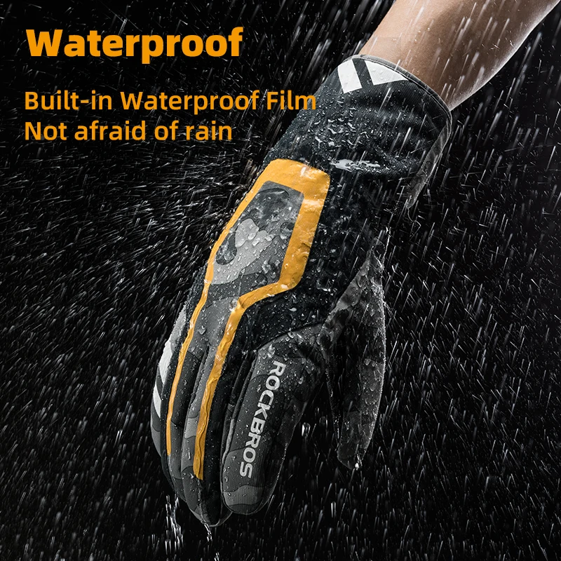 Cycling Gloves Full Finger Touch Screen Scooter Motorcycle Bicycle ROCKBROS