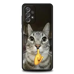 Whimsical Cat Design Phone Case - Playful Animal Art保护套 - Samsung A05S (A1)