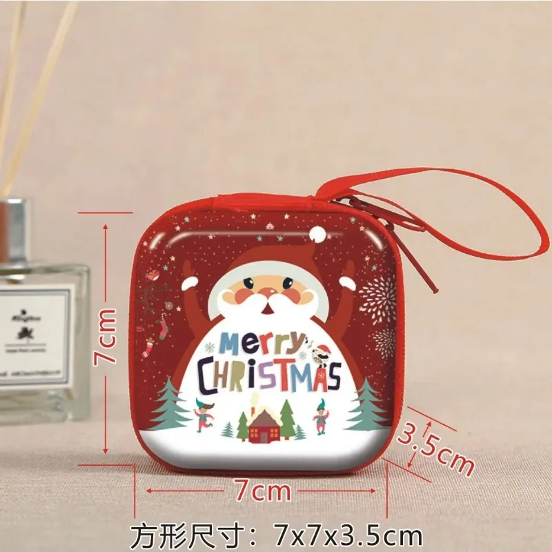 Cartoon Coin Purse Christmas Theme Children's New Year Gift Wallet Mini Portable Cute Money Pouch Square Round Coin Case