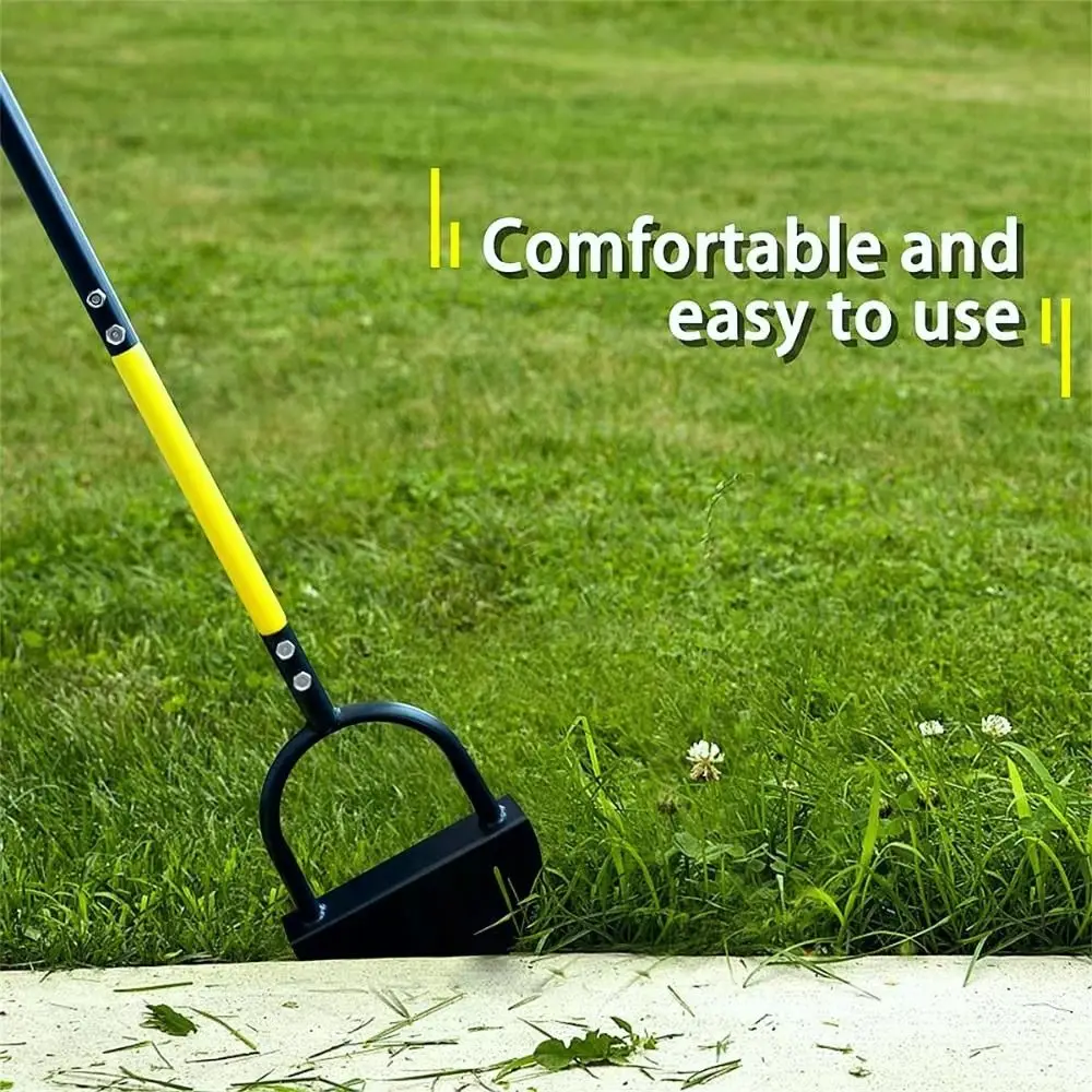 Grass Trimming Handheld Lawn Mower Manual Portable Edging Tool Half Moon Shape T-Grip Handle Landscaping Tools Lawn Edging