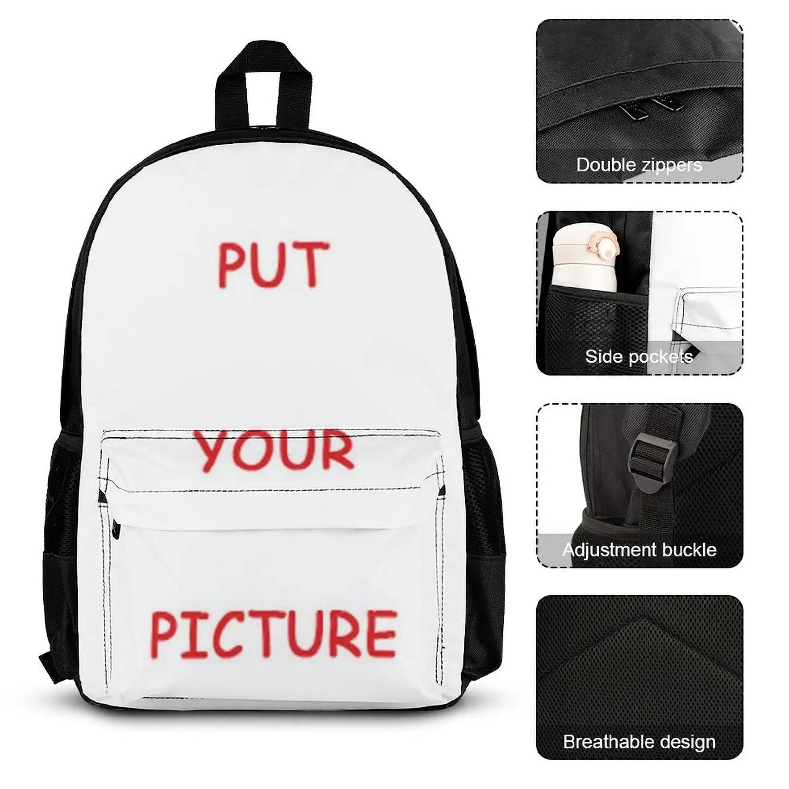 3 Pcs/Set School Bag for Girls Backpack with Lunch Bag Pencil Case Pattern Customized Rucksack Mochila