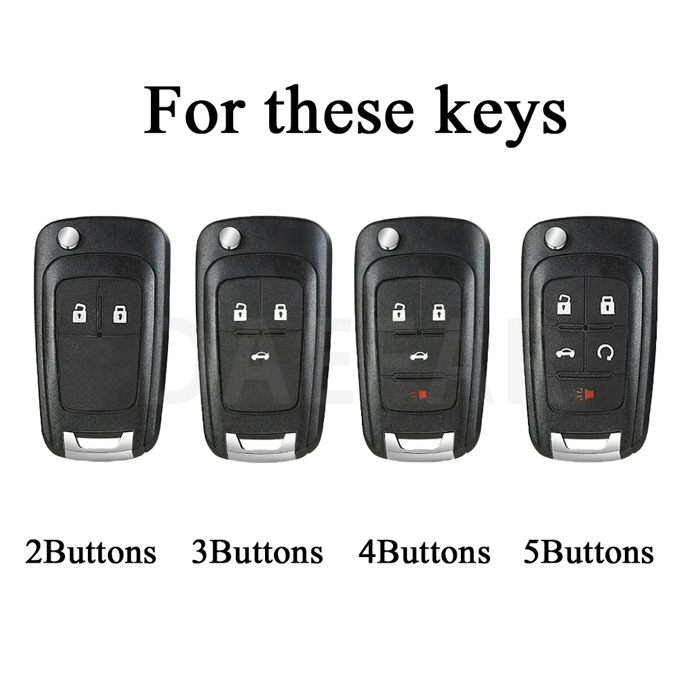 Key Case For Chevrolet Car Key Fob Cruze Malibu Camaro Aveo Equinox Impala Sonic 2 3 4 5 Buttons TPU Smart