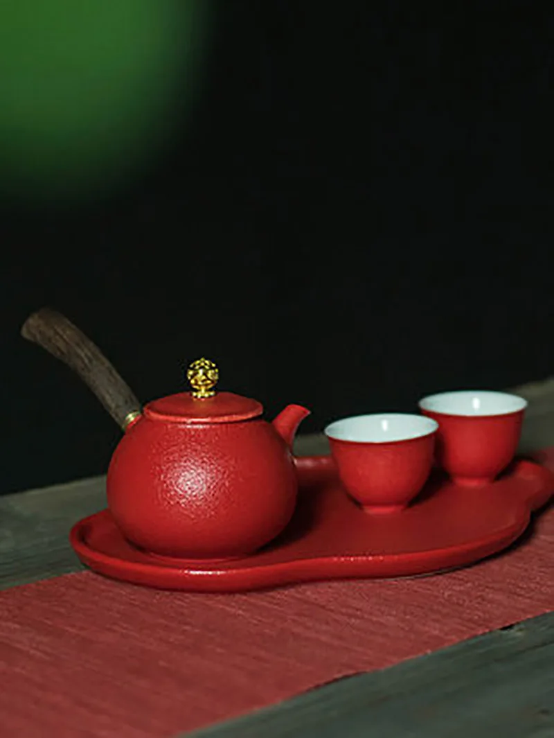 Porcelain Tea Infuser Pot, Teapot Kettle, Ceramic Green Puer Oolong, Kung Fu Tea Pots for Chinese Wedding, Home Office Accesso