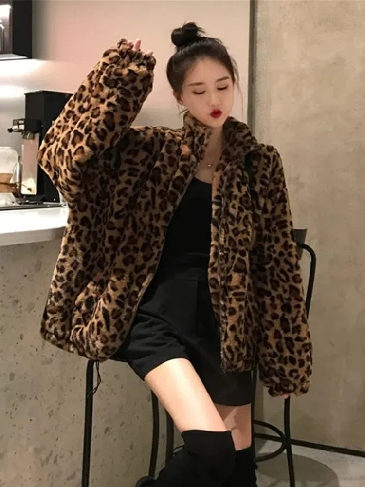 Winter Leopard Print Jacket Image 2