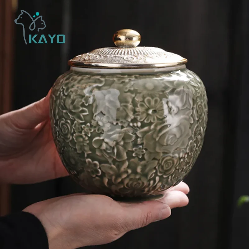 Cremation Urns for Human Ashes Pet Cat dog rabbit Place Funeral Small Animal Ceramic Urn coffin box keepsake