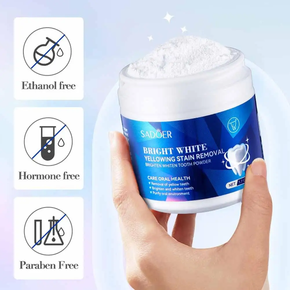 Teeth Whitening Powder Bleaching Yellow Teeth Remove Stain Plaque Improve Oral Smell Baking Soda Dental Color Correcting Powder teeth whitening powder
