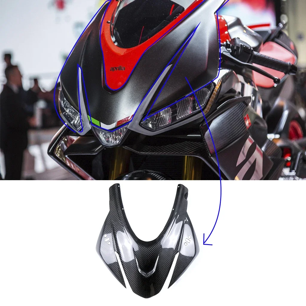 

Передняя фара из углеродного волокна для Aprilia RS 660 RS660 2021-2023, обтекатель передней фары, обтекатель для мотоцикла, защита головного света, комплекты обтекателей