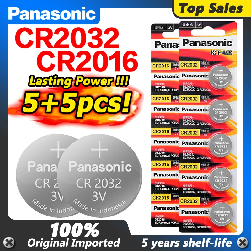 PANASONIC 2020 Акция 3 в 5 шт. Cr2016 + Cr2032 часовая батарейка CR 2032 2016 | Источники питания
