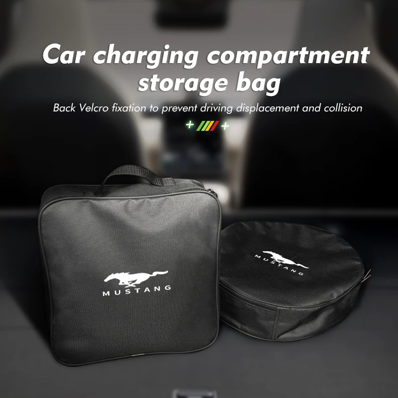 Scatola Portaoggetti Per Cavo Di Ricarica Per Auto Organizzatore Per Pistola Di Ricarica Per Mustang Fiesta Kuga Edge Mondeo Shelby Gt Fender
