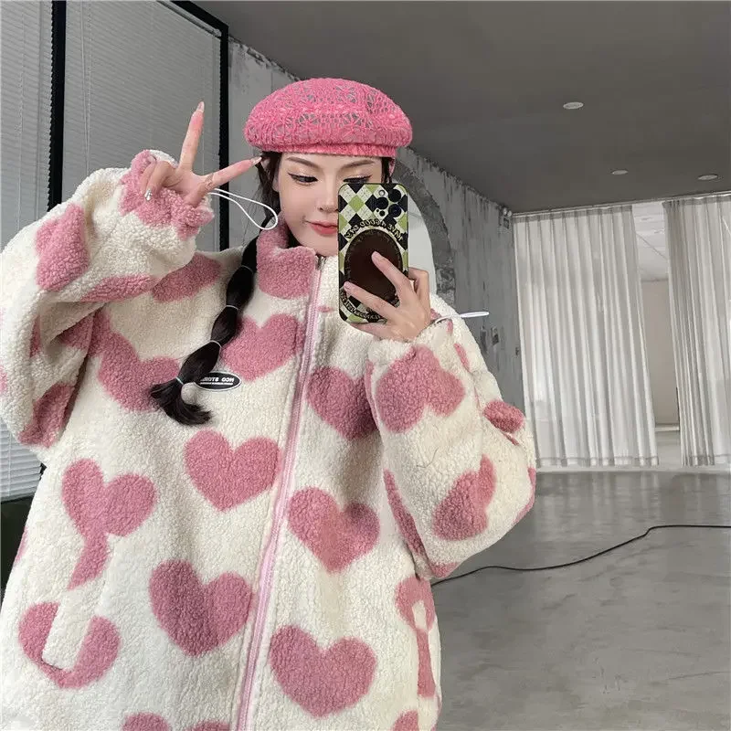 الخريف/الشتاء زوجين الوقوف طوق القطن معطف الوجهين...