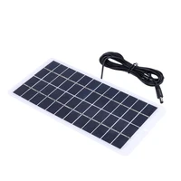 Panneau solaire 12V en polysilicium 10W, chargeur solaire laminé EVA avec mousqueton de Port DC pour batterie 3.7V/lampe de jardin 1