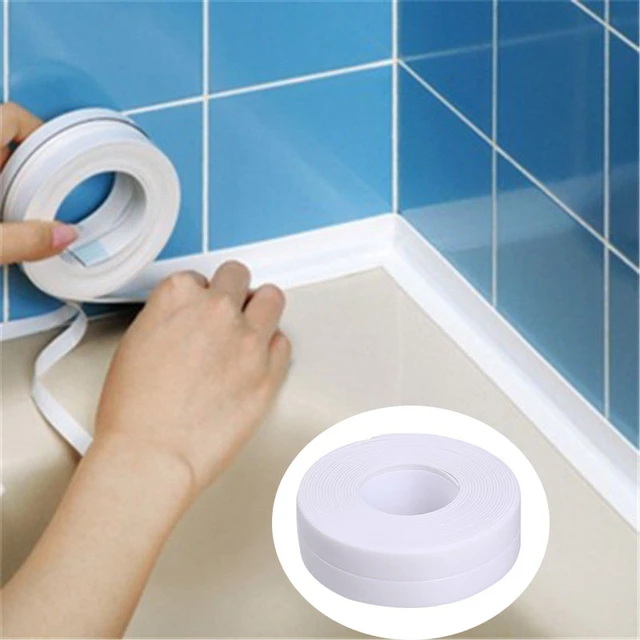 Cinta de sellado autoadhesiva impermeable para baño, ducha, fregadero,  baño, coc