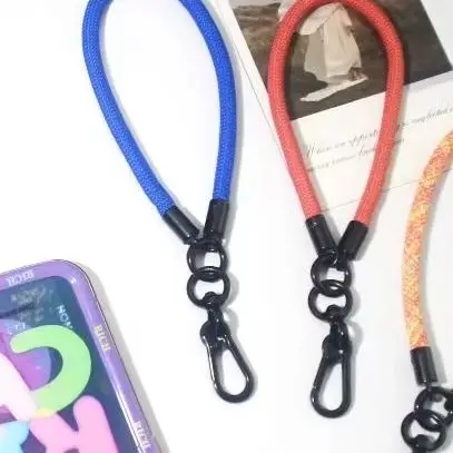 Vibrant Candy Color Lanyard Keychain - Stylish Anti-Lost Knot Rope