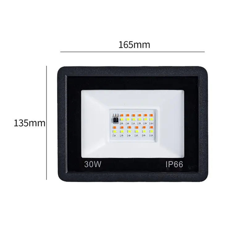 ABAH-2X 30W RGB 투광 조명 RGB 반사경 IP66 LED 스포트라이트(원격 프로젝터 램프 포함) 야외 정원 조명