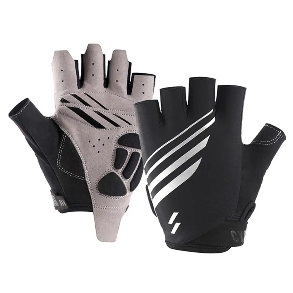 

1 Pair Cycling Gloves Breathable Anti Slip Shock Absorption Half Finger Gloves Mittens For Outdoor Running Driving Hiking