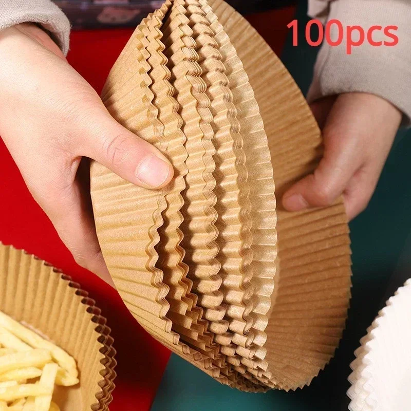 Air Fryer Disposable Paper Liner Non-Stick Oil-proof Parchment Mat for Cooking Microwave Oven Sheets Special Baking BBQ Roasting air fryer paper air fryer liners disposable air fryer liners air fryer accessories