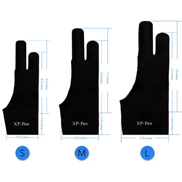 Artist Anti-fouling Glove for Drawing Tablet/Display light box/Tracing Light Pad for XP-Pen HUION WACOM Artist Tablet S/M/L size 1