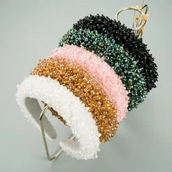 2021 New Style Womens Headband Shine Crystal Hairband Rhinestone Headwrap Hair Hoop Hair Accessory