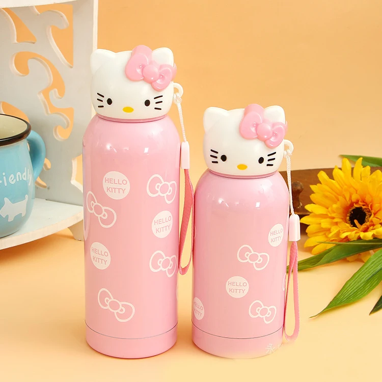 

200 мл-280 мл Sanrioed Hellokittys изоляционная чашка Женская Студенческая Милая чашка для воды портативная Теплая бутылка для воды из нержавеющей стали