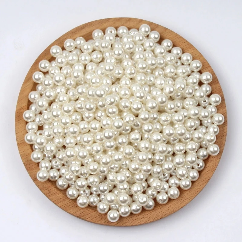 Imitation Pearl Beads 3-30mm With Hole Garment Acrylic For DIY Sewing Clothing Decoration Handmade Crafts Accessories