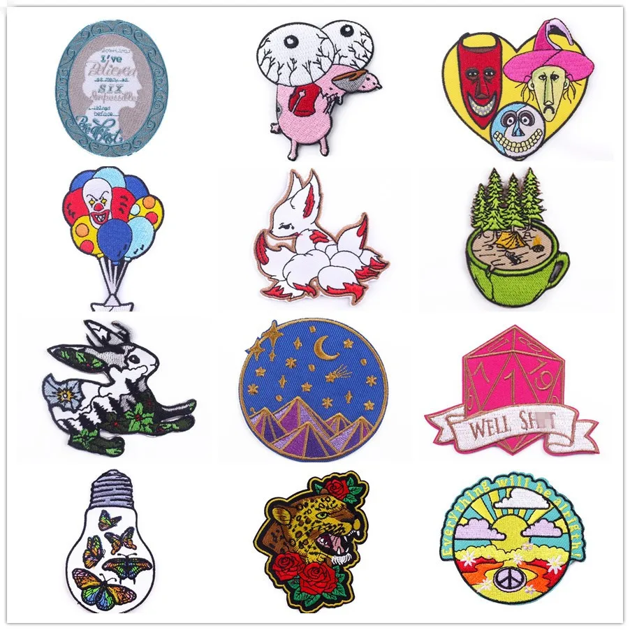 

10 шт., вышитые нашивки для одежды