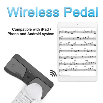 Wireless Automatic Page Turner Portable Electronic Foot Page Turner 2 LED Light Modes for Electronic Music Scores E-books 3