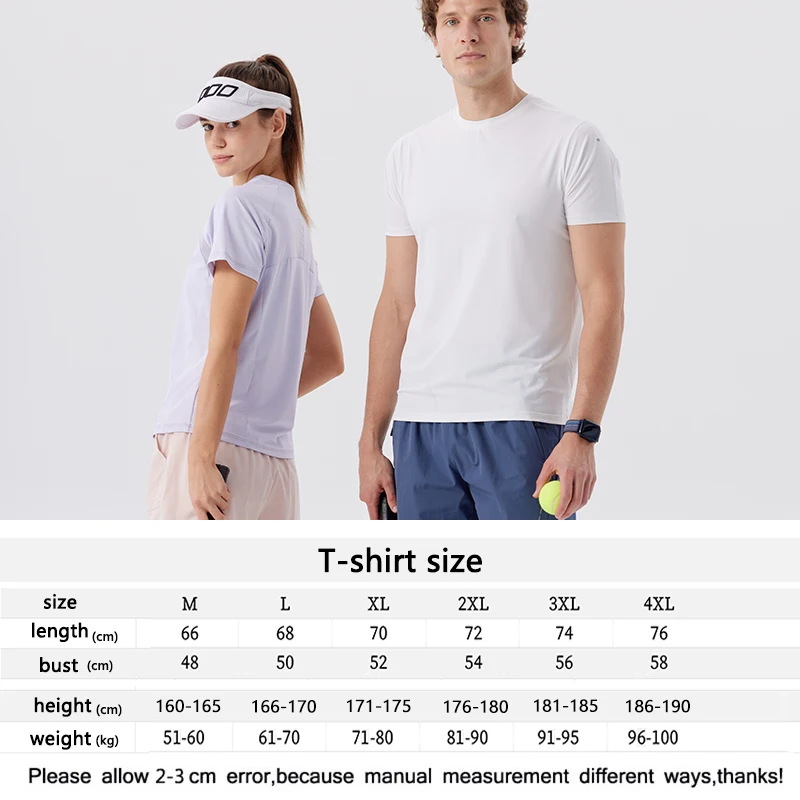 Men's Quick Dry Breathable Tennis Sports T-Shirt for Gym Running Fitness Training Jogging Sportswear Comfortable Top tennis t shirts
