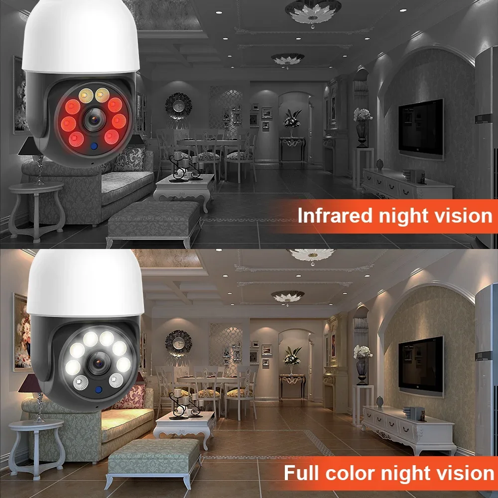 Smart Outdoor Wi-fi Bulb Security Camera With Ptz And Night Vision_voghion.com