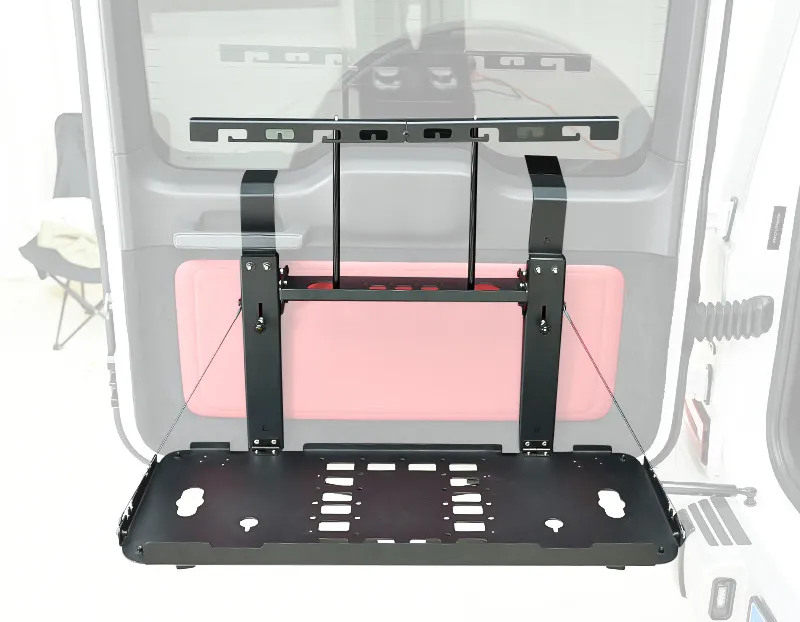 메르세데스 벤츠 G 클래스 (W463) G500 G63 G350 2019-2024 테일게이트 수납 랙 접이식 테이블 패널 트렁크 확장 랙