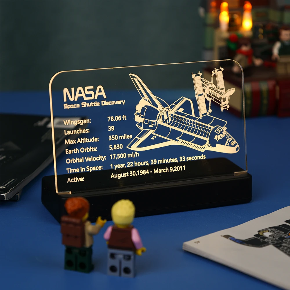 EASYLITE LED Light Acrylic Display Board Nameplate for NASA