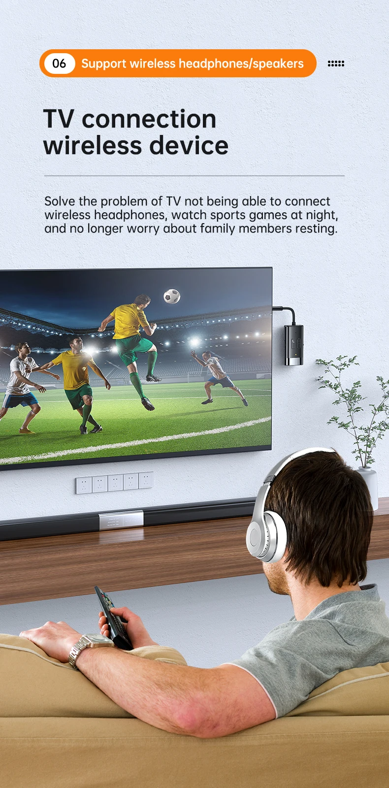 Aux Audio Adapter Bluetooth 5.4 Transmitter Receiver 2 IN 1 Support TF Card Wire