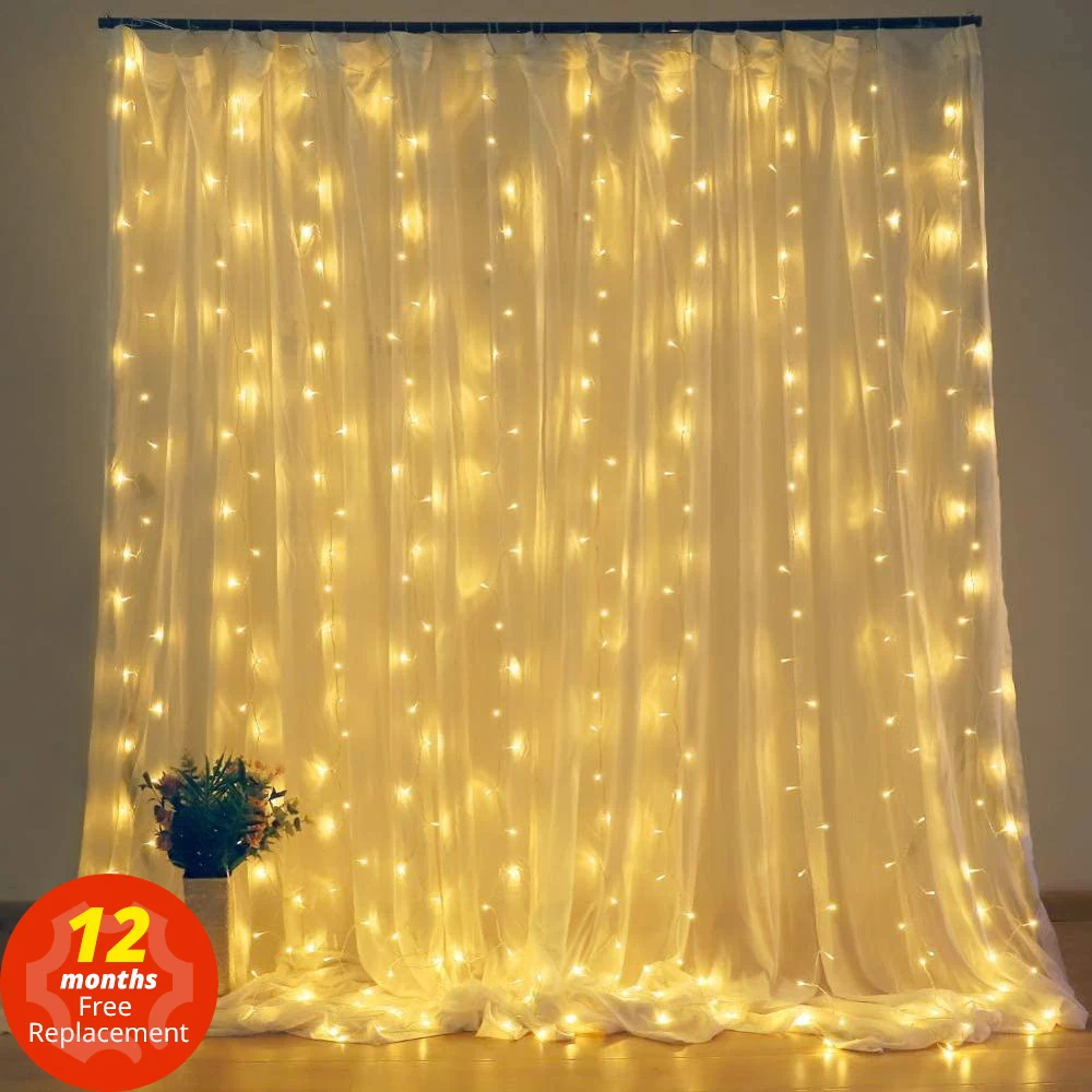 Led Icicle Curtain String Lights Fairy Christmas Lights Garland For Christmas New Year Wedding Home Room Patio Party Decoration